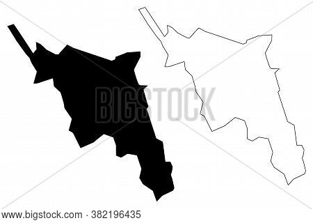 Gitega City (republic Of Burundi, Gitega Province) Map Vector Illustration, Scribble Sketch City Of 
