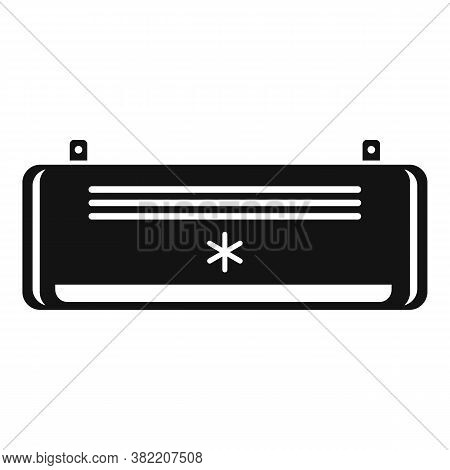 Black Air Conditioner Icon. Simple Illustration Of Black Air Conditioner Vector Icon For Web Design 