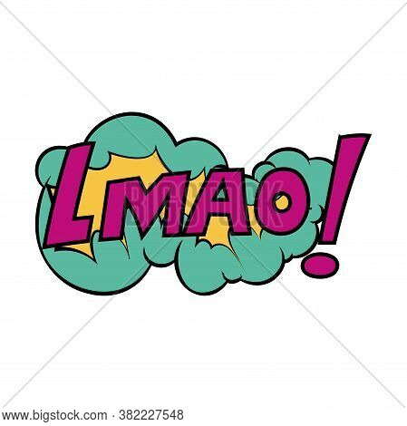 Isolated Lmao Comics Vignettes Icon Cartoon - Vector