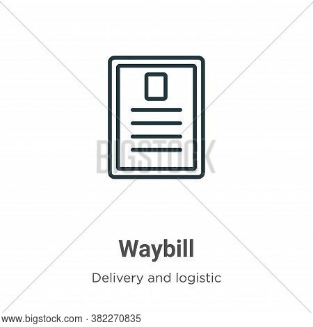 Waybill Icon Isolated Vector & Photo (Free Trial) | Bigstock