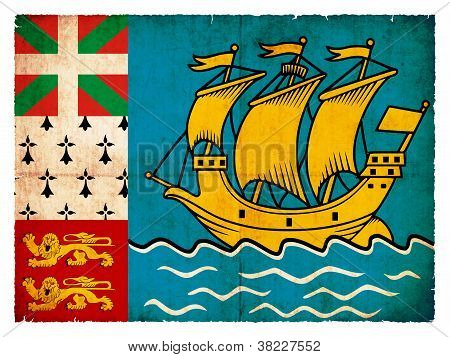 Grunge zászló a Saint-pierre és Miquelon (kanadai területén)