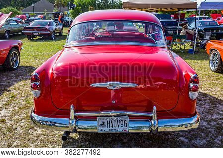 Savannah, Ga / Usa - April 21, 2018: 1953 Chevrolet 210 Sedan At A Car Show In Savannah, Georgia.