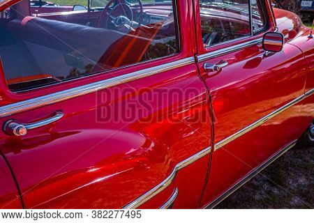 Savannah, Ga / Usa - April 21, 2018: 1953 Chevrolet 210 Sedan At A Car Show In Savannah, Georgia.
