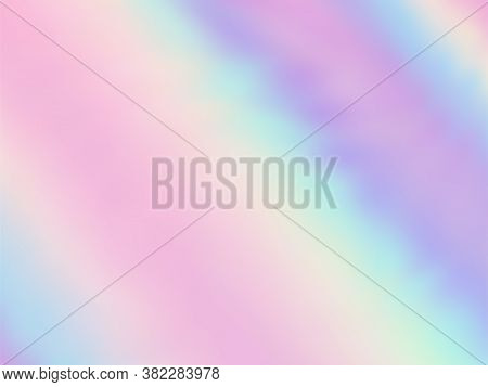 Neon Holographic Paper Fluid Gradient Backdrop. Lucent Pastel Rainbow Unicorn Background. Polar Ligh