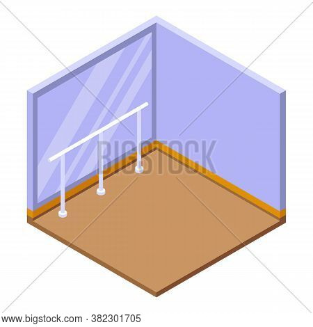 Ballet Training Room Icon. Isometric Of Ballet Training Room Vector Icon For Web Design Isolated On 