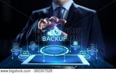 Backup Software Application Database Internet Technology Concept.