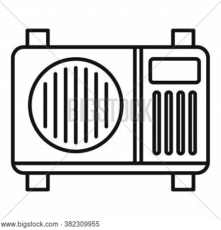 Fan Air Conditioner Icon. Outline Fan Air Conditioner Vector Icon For Web Design Isolated On White B