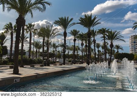 Sant Antoni De Portmany, Ibiza, Spain : Nov 8 2019 : Sunny Day In The Port Of Sant Antoni De Portman