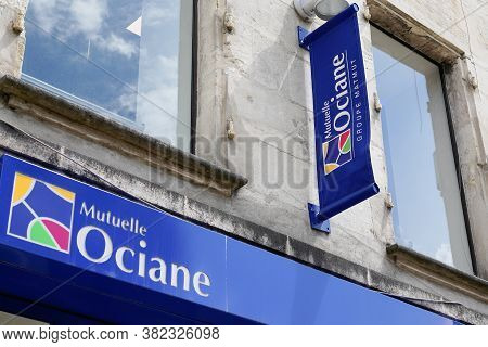 Bordeaux , Aquitaine / France - 08 16 2020 : Mutuelle Ociane Logo And Text Sign On Agency Entrance O