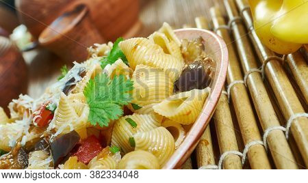 Caponata Pasta - Sweet-sour Eggplant Caponata Makes A Great Sauce For  Conchiglie, Sicilian Dishes