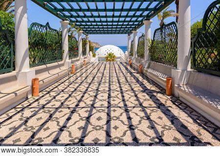 Rhodes, Greece - May 13, 2018: Beautiful Complex Of Kallithea Springs Located At The Bay Of Kallithe