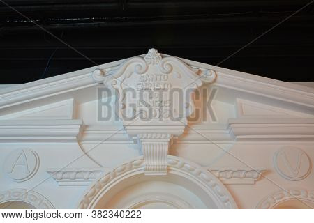 Manila, Ph - Jan 3 - Santo Christo De Longos Sign At Chinatown Museum On January 3, 2020 In Manila, 