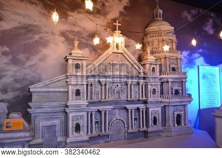 Manila, Ph - Jan 3 - Binondo Church Facade Scale Model At Chinatown Museum On January 3, 2020 In Man