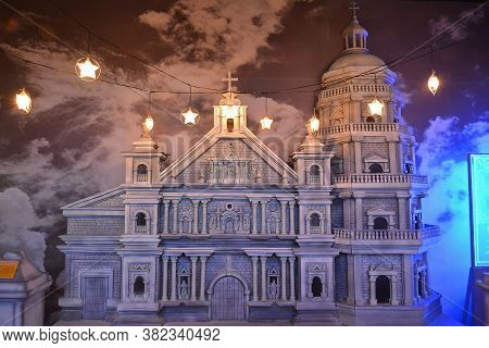 Manila, Ph - Jan 3 - Binondo Church Facade Scale Model At Chinatown Museum On January 3, 2020 In Man