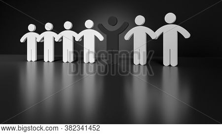 Black Lives Matter Concept Of A Black Figure Standing Up For Equality And Diversity Amongst The Bame