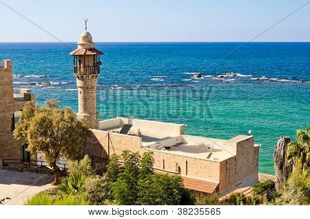 Mezquita de mar en la antigua Jaffa