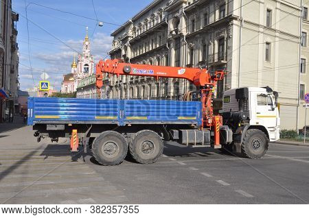 Construction Equipment On The Streets Of Moscow City.
