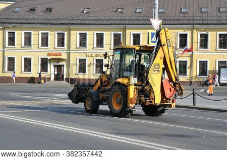 Construction Equipment On The Streets Of Moscow City.