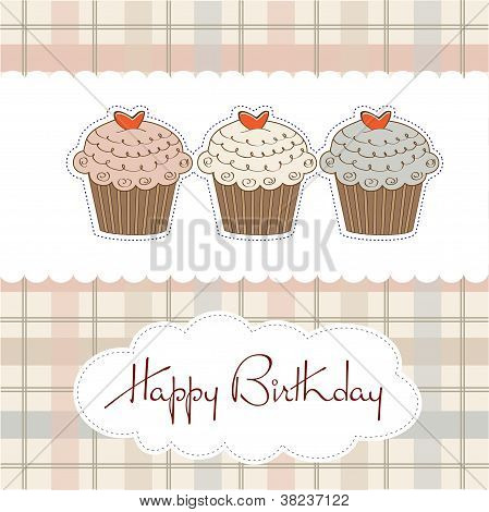 Iloinen syntymäpäivä cupcakes