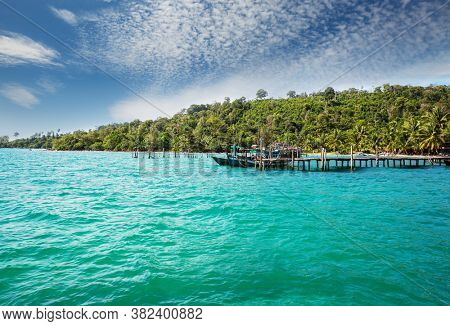 Fishing boats in Kep, Cambodia