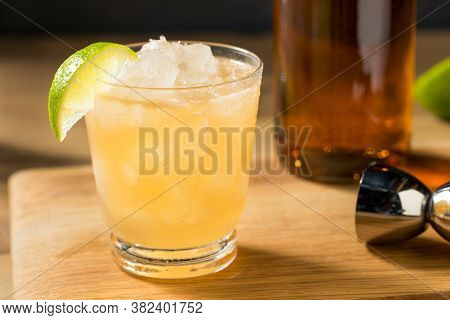 Boozy Refreshing Rum Navy Grog Cocktail