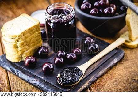 Jabuticaba (or Jaboticaba) Jelly, Brazilian Grape Native To The Atlantic Forest, And South America.