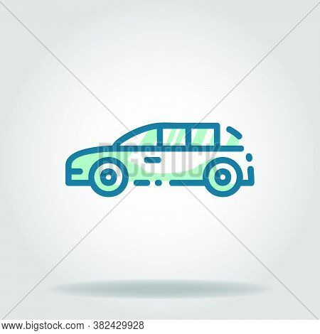 Logo Or Symbol Of Estate Icon With Twotone Blue Color Style