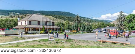 Cache Creek, British Columbia / Canada - 06/22/2015 Historic Hat Creek Ranch With Restaurant Serving