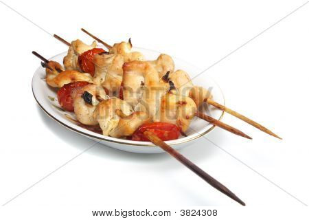 Chicken Kebab Isolated