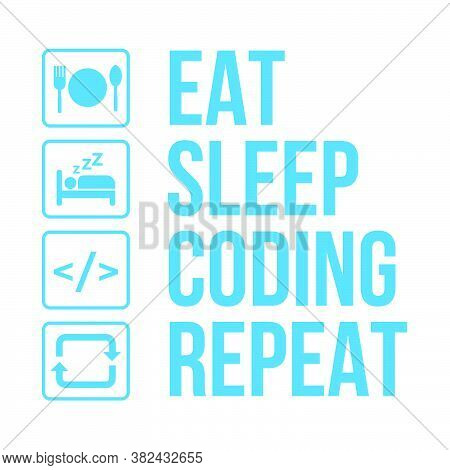 Programmer Daily Activity Life Infographic Vector Eps 10