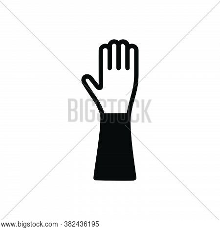 Black Solid Icon For Hand Palm Gesture Mitt Metacarpus Flipper Body-part