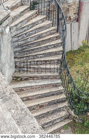 Historic Stair In Castle Vranov Nad Dyji, Southern Moravia, Czech Republic