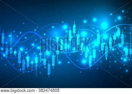 Stock Market Or Forex Trading Graph. Chart In Financial Market Illustration Abstract Finance Backgro