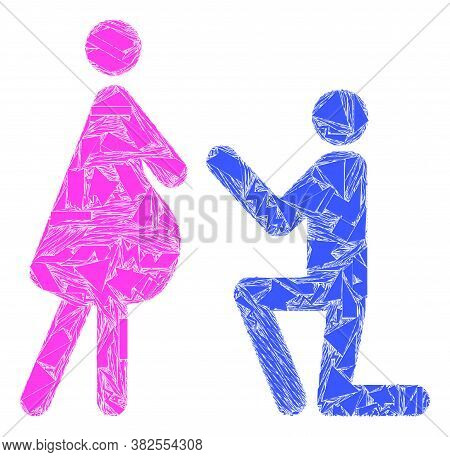 Debris Mosaic Pregnant Woman Engagement Icon. Pregnant Woman Engagement Mosaic Icon Of Debris Items 
