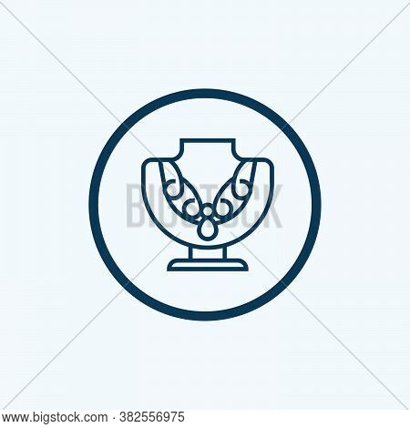 Necklace Icon Isolated On White Background From Beauty Cosmetics Collection. Necklace Icon Trendy An