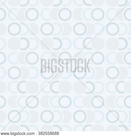 Vector Download Of Soft  Circles Seamless Pattern In White And Gray Colors.