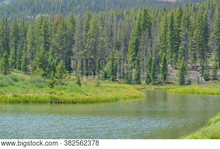 Beautiful Mountains, Forest And Landscape Near Monarch Pass In The Rocky Mountains Of Colorado