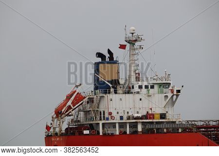Mumbai, Maharastra/india- November 22 2019: Ship Control Centre. Bridge, Antenna, And Masthead Light