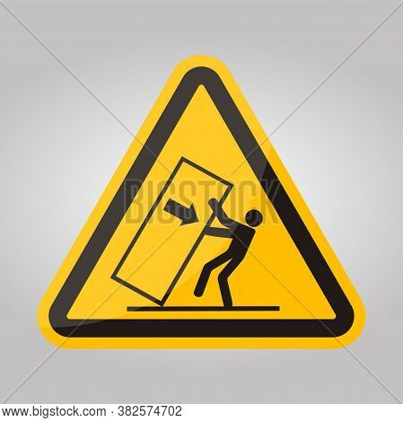 Body Crush Tip Over Hazard Symbol Sign, Vector Illustration, Isolate On White Background Label .eps1