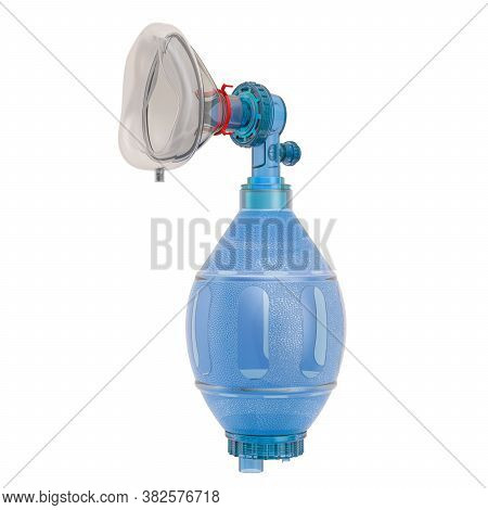 Bag Valve Mask, 3d Rendering Isolated On White Background