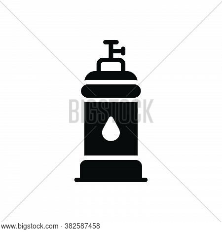 Black Solid Icon For Gas Fuel Liquid Burn Compfire Flame Energy Fossile Gasoline Kitchen Dangerous M