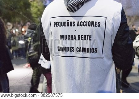 Caba, Buenos Aires / Argentina; Aug 23, 2019: Protest For The Protection Of The Amazon And Against B
