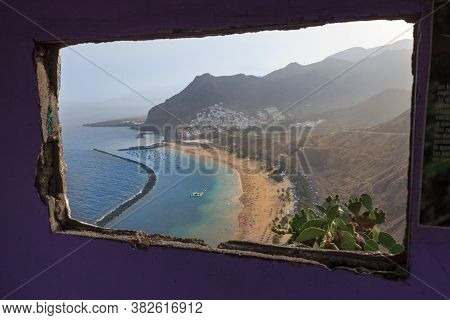 View Of Playa De Las Teresitas Beach In Tenerife