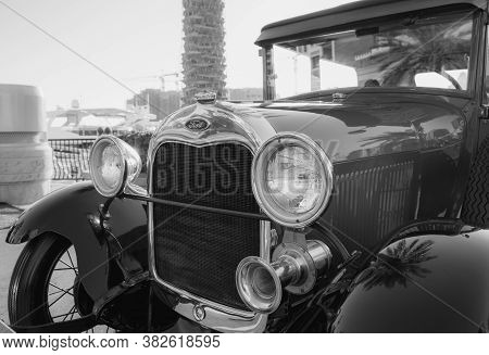 Doha,qatar- 30 March 2020: 1929 Ford Model A Classic Car