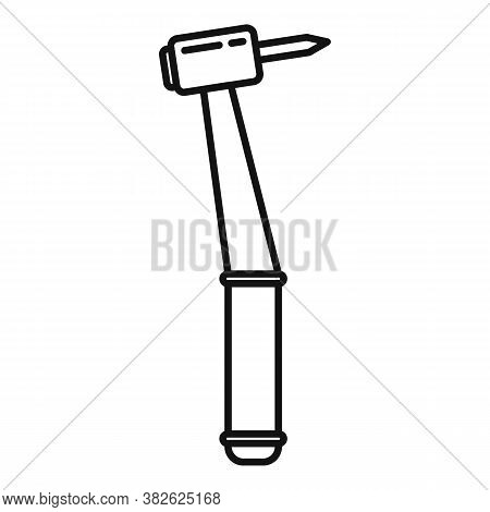 Dentist Drill Icon. Outline Dentist Drill Vector Icon For Web Design Isolated On White Background
