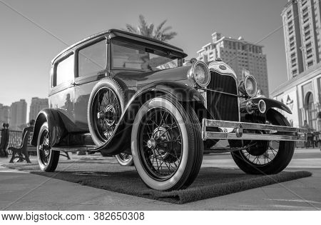 Doha,qatar- 30 March 2020: 1929 Ford Model A Classic Car