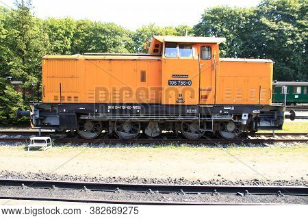 Putbus, Deutschland, Germany\n10.08.2020\nshunting Locomotive In Putbus Station On The Island Of Rüg