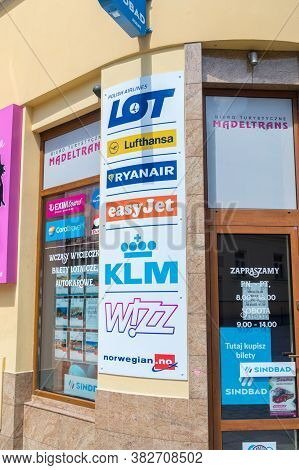Tarnow, Poland - June 13, 2020: Airline Signs And Logos.