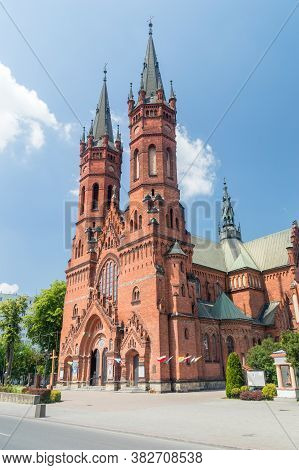 Tarnow, Poland - June 13, 2020: Saint Family Historical Church.