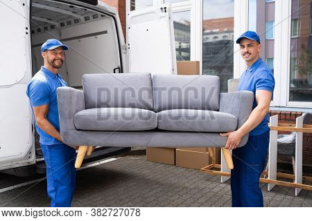 Furniture Move, Removal Delivery Near Truck Or Van